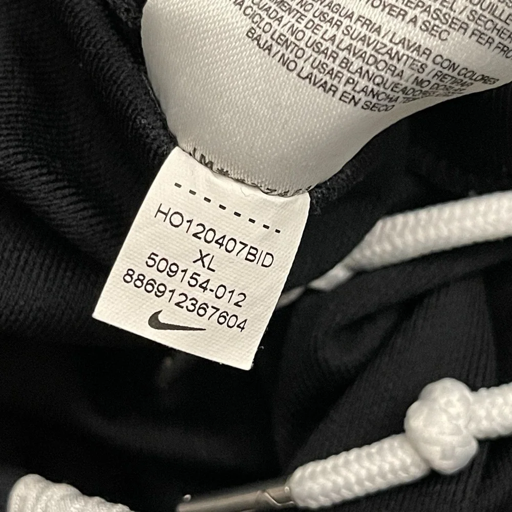 Nike Air Jordan Track Pants XL Warm Up Black White Drawstring Pockets 509154